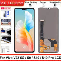 100% Original 6.44" Tested v23 Screen For VIVO V23 5G V2130 / S9 /S10 / S10 Pro / S12 LCD with Touch Display Digitizer Assembly