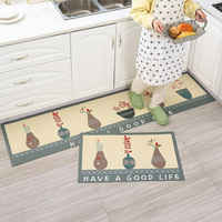 廚房地墊 北歐pvc廚房地墊防水防滑墊可擦免洗防油腳墊家用廚房地毯可裁剪