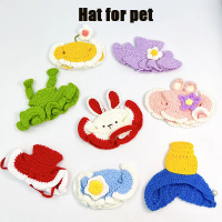 Knitted Pet Hat Kitten Curly Fur Dog Wool Hat