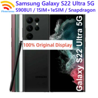 Samsung Galaxy S22 Ultra 5G S908U1 6.8" 8/128GB 12/256GB/512GB/1TB Snapdragon NFC S22U S Pen Original Unlocked Cell Phone