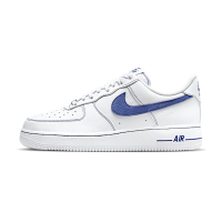 Nike Air Force 1 07 LV8 男 藍白 皮革 透氣 AF1 休閒 運動 休閒鞋 HQ2037-100