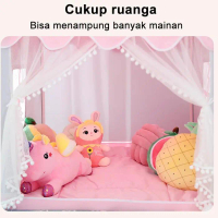 Portable Tenda Anak Wigwam Lipat Tenda Anak Tipi Bayi Bermain Rumah Besar Anak Perempuan Putri Merah