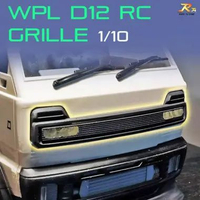 WPL D12 Grille with Headlight Lens - RC Drift 3D Print WPL D12 Grill Pink