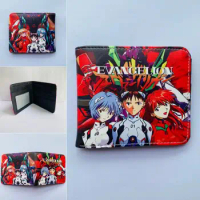 New Anime NEON GENESIS EVANGELION EVA Ayanami Rei Asuka Figure short version PU wallet coin purse Leather wallet Gifts