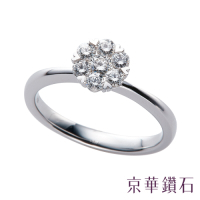 京華鑽石 鑽石戒指 18K 蕾絲花系列之閃耀之愛 0.40克拉 女戒