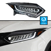 Car Front Headlight For HRV HR-V Vezel 2015-2018 Modified Type LED HeadLamp Styling Dynamic Turn Signal Lens Automotive 2PCS