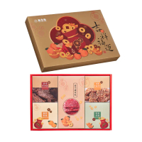 【新東陽】吉祥福運禮盒1號(共2盒/豬肉乾/牛肉乾/米香)