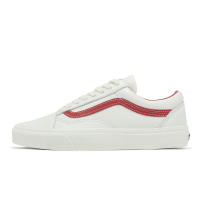 Vans 休閒鞋 Old Skool 男鞋 女鞋 白 紅 皮革 小白鞋 復古 百搭 VN000CP5BDU