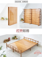 竹床折疊床單人雙人簡易1.5米租房午休1.2家用1m竹子硬板實木板床