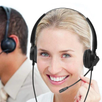 RJ9 Call Center Headset With Mic Noise Cancelling Phone Headphone With Volume Adjustment And Mute Function