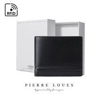 MJ Dompet Lipat Pria Pendek PIERRE LOUES Barnett Wallet Bahan Kulit PU Leather Premium BAEOS Murah B