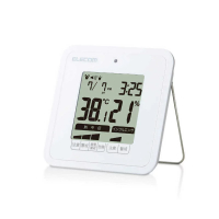 日本代購 空運 ELECOM OND-03WH 溫濕度計 溫度計 濕度計 溼度計 時鐘 鬧鐘 中暑警告 桌上型