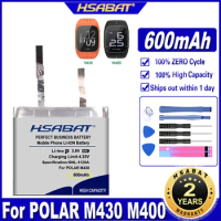 HSABAT 600mAh Battery Cell for POLAR M430 / M400 EVE322826 322826 GPS Sports Watch New Li-Polymer Replacement Batteries