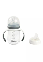 Beaba Beaba 2-in-1 Bottle to Sippy Learning Cup 210ml - Mineral Grey