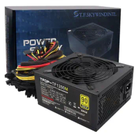 1200W PC Power Supply ATX Gaming Computer 80 Plus Standard 14cm Fan Power Supply For Gaming PC Desktop PSU