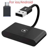 For Android for Apple Wireless Carplay Dongle New Wireless Auto Car Adapter for Android Plug Play WiFi Online Update
