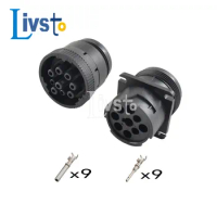 1 Set Deutsch 9 Pin Auto Waterproof Diagnosctic Tool Connector Female Male Plug for Track J1939 HD16-9-1939S HD10-9-1939P