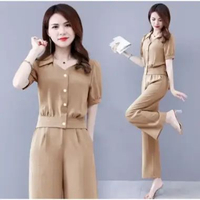 Goldie Shop Setelan Kasual 2in1 Sammy | Pakaian Stelan Celana | Setelan Polos | Baju Kantor Wanita |