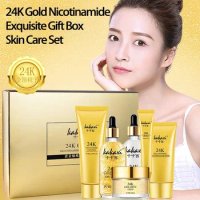 24K Gold Nicotinamide Skin Care Set Moisturizing Skin Face Essence Face Cream Remove Dark Circles Eye Cream Exquisite Gift Box