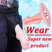 Sexy Realistic Vagina Male Masturbator Device With Pants Real Pocket Pussy Wear Masturbation Adult Sex Toys For Men Gay Product