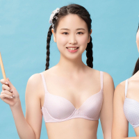 嬪婷-校園休閒 D-E罩杯內衣(甜美粉) 絲棉剪接胸罩-BB5398PH