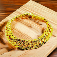 Gelang Rantai Sisik Naga Besar 12mm Lapis Emas 24k
