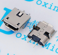 電MICRO USB 2P母頭 2P直插 邁克兩插後貼有邊  母座接頭 2腳貼片汽車螺絲