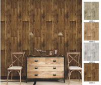 WALLPAPER DINDING MOTIF KAYU 3D MURAH KAYU RUSTIK VINYL PREMIUM Kertas