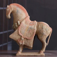 Ancient pottery horse Han Dynasty general horse antique antique collection，#02