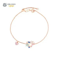 UBS Gold Gelang Emas Sparkle - Ksg1287 - 17k Adj 18cm-Rose Gold