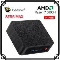 Beelink SER5 MAX 5800H Mini PC AMD Ryzen 7 5800H DDR4 16GB 500GB 32G 1T SSD 4K 60Hz Desktop Game Computer WiFi6 Triple Display