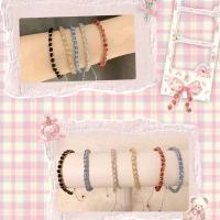 Macrame Bracelet Gelang Tangan Tali Emas Serut Kristal