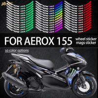 Decal Roda Mags & Stiker Roda Aerox V2, Hiasan untuk Motosikal NVX AEROX 155 V1 (Roda Depan & Belaka