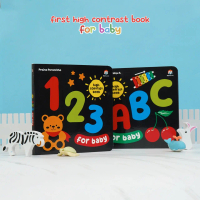 Boardbook Buku Anak - (Isi 2) Baby Book ABC 123 High Contrast Book For Baby - Buku Bayi