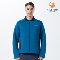 Hilltop 山頂鳥 Breeze Pro Fleece 男款彈性V領保暖刷毛外套 PH22XMZ5 藍綠