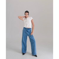 กางเกงยีนส์ขากระบอก Basic jeans - kiddi