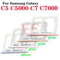 For Samsung Galaxy C5 C7 Pro C5000 C7000 C5010 C7010 Sim Card Slot Tray Holder Sim Card Reader Socket Replacement Part