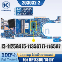 For HP X360 14-DY Notebook Mainboard 203032-2 i3-1125G4 i5-1135G7 i7-1165G7 M45749-601 M76626-601 Laptop Motherboard Test
