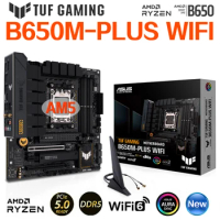 New TUF GAMING B650M PLUS WIFI ASUS New mATX AMD B650 DDR5 6400+(OC) MHz M.2 USB3.2 128G WIFI6 BluetoothSocket AM5 Motherboard