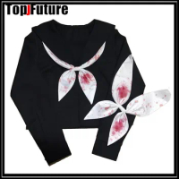 gothic Lolita cosplay costume Japanese sailor suit [snow spirit] dark bad JK uniform Punk Gothic basic JK UNIFORM BLOOD tie bow