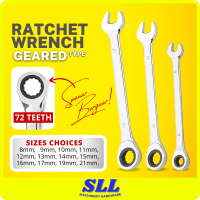 72T GEARED Ratchet Wrench Car Repair Taiwan 72 Teeth Heavy Duty Spanar Kereta Hand Tool Chrome 14mm 