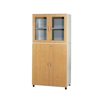 【YUDA】WN3+WG2 鋼木開門上玻鋼木櫃/鐵櫃 文件櫃/展示櫃/公文櫃