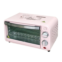 小禮堂 Hello Kitty 800W電烤箱 麵包烤箱 烘焙烤箱 家用烤箱 吐司機 9L (粉)