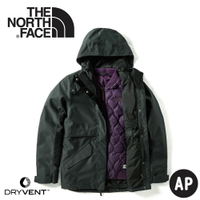 【The North Face 美國 女DryVent兩件式防水耐磨羽絨外套《黑》】3VV1/防水外套