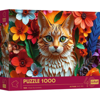 TREFL Premium Plus จิ๊กซอว์ จำนวน 1000 ชิ้น รุ่น 40th Cat 3D Puzzle Paper Art