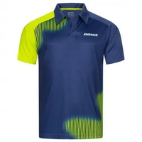 KAOS SHIRT TENIS MEJA Baju Tenis Meja CALIBER S NAVY YELLOW