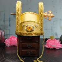 golden chinese ancient dynasty officer hat for men han dynasty photography supplies prince cosplay Prime Minister cap