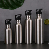 500/750/1000ml Stainless Steel Sport Water Bottles With Drinking Straw Cold Water Bottle Drinkware for Cycling, Hiking, Fitness