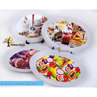 DO880 NAMPAN PLASTIK OVAL CANTIK MOTIF/ BAKI OVAL CANTIK / PIRING SAJI SNACK OVAL HX-201842 AB / NAM