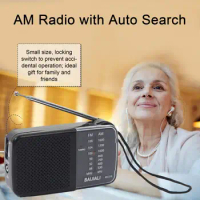 11.5*6.2*2.8cm Mini Portable Radio AM FM Dual Band HiFi Stereo Sound Low Distortion Locking Switch Radio Receiver Telescopic